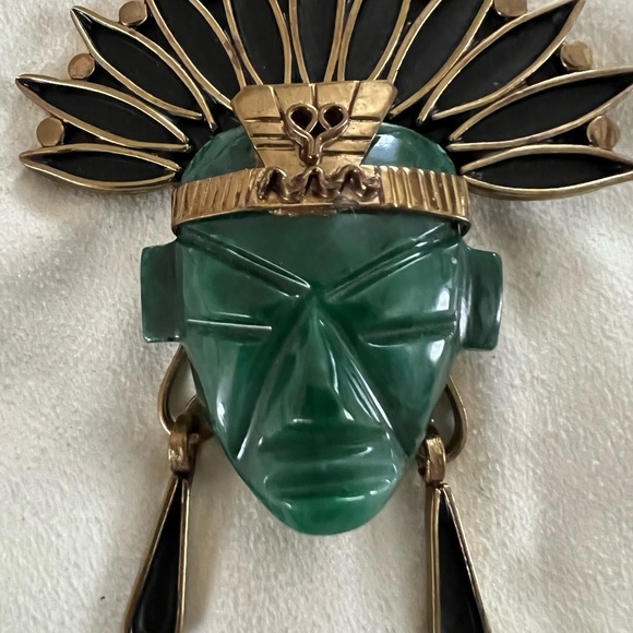 Mexican Head Brooch - Picture 3 of 11